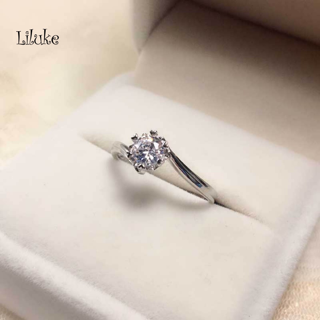 Nhẫn Đồng Mạ Điện Hình Bông Tuyết Đính Đá Xinh Xắn