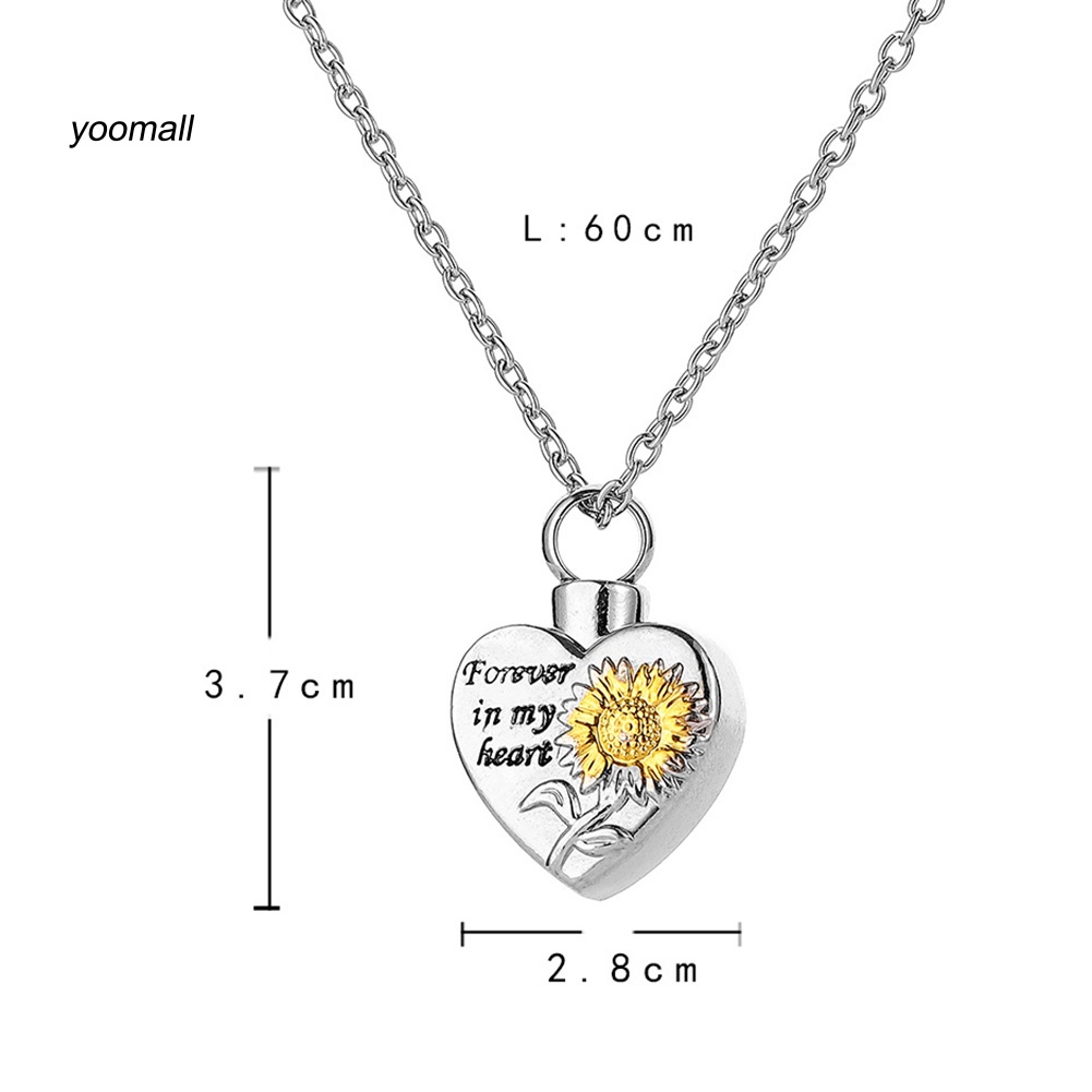 Vòng cổ Mặt Trái Tim Khắc Chữ Forever in My Heart Thời Trang Cho Nam Và Nữ