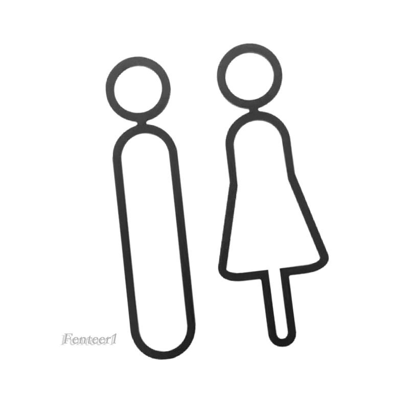 Set 1 / 2 Biển Hiệu Gắn Cửa Toilet Bằng Acrylic Hiện Đại