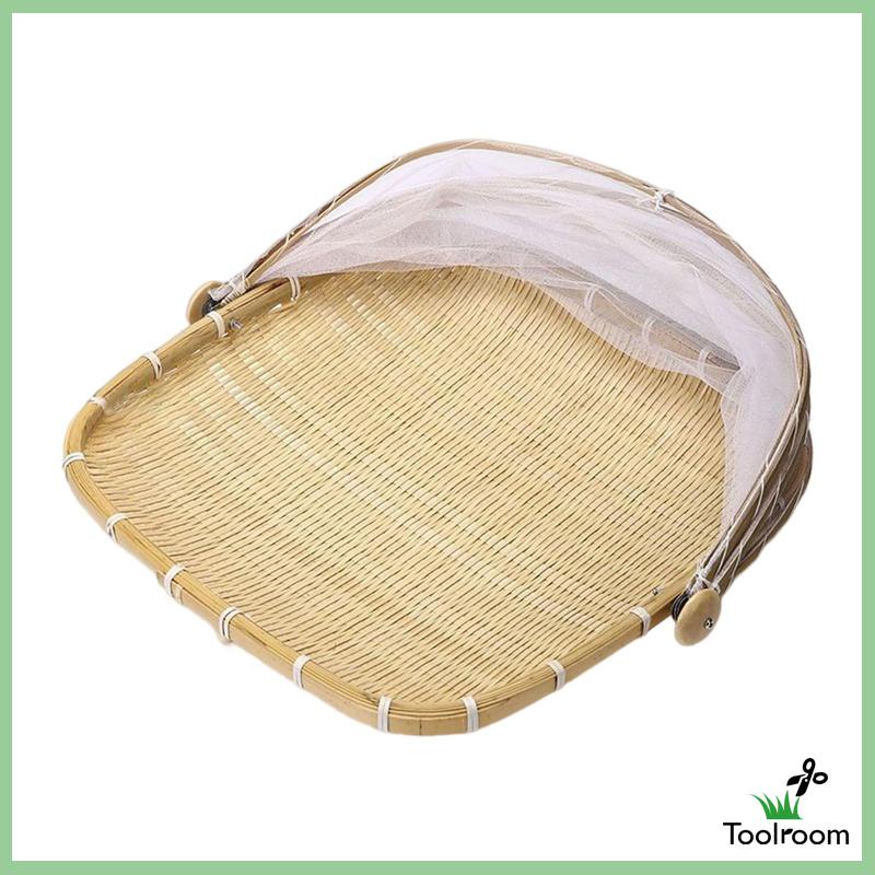 Giỏ Đựng Thức Ăn Kèm Vỏ Bọc Lưới Tiện Dụng Cho Nhà Bếp