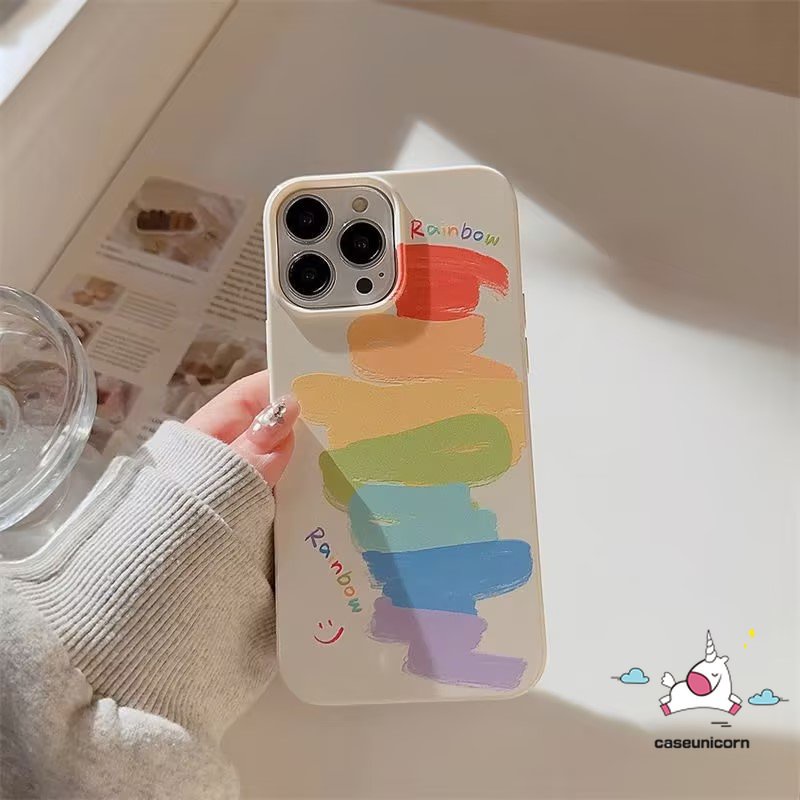 Ốp Điện Thoại Tpu Mềm Chống Sốc Màu Sắc Cầu Vồng Cho IPhone XR X 11 13 14 12 Pro Max 7 8 Plus XS Max SE 2020