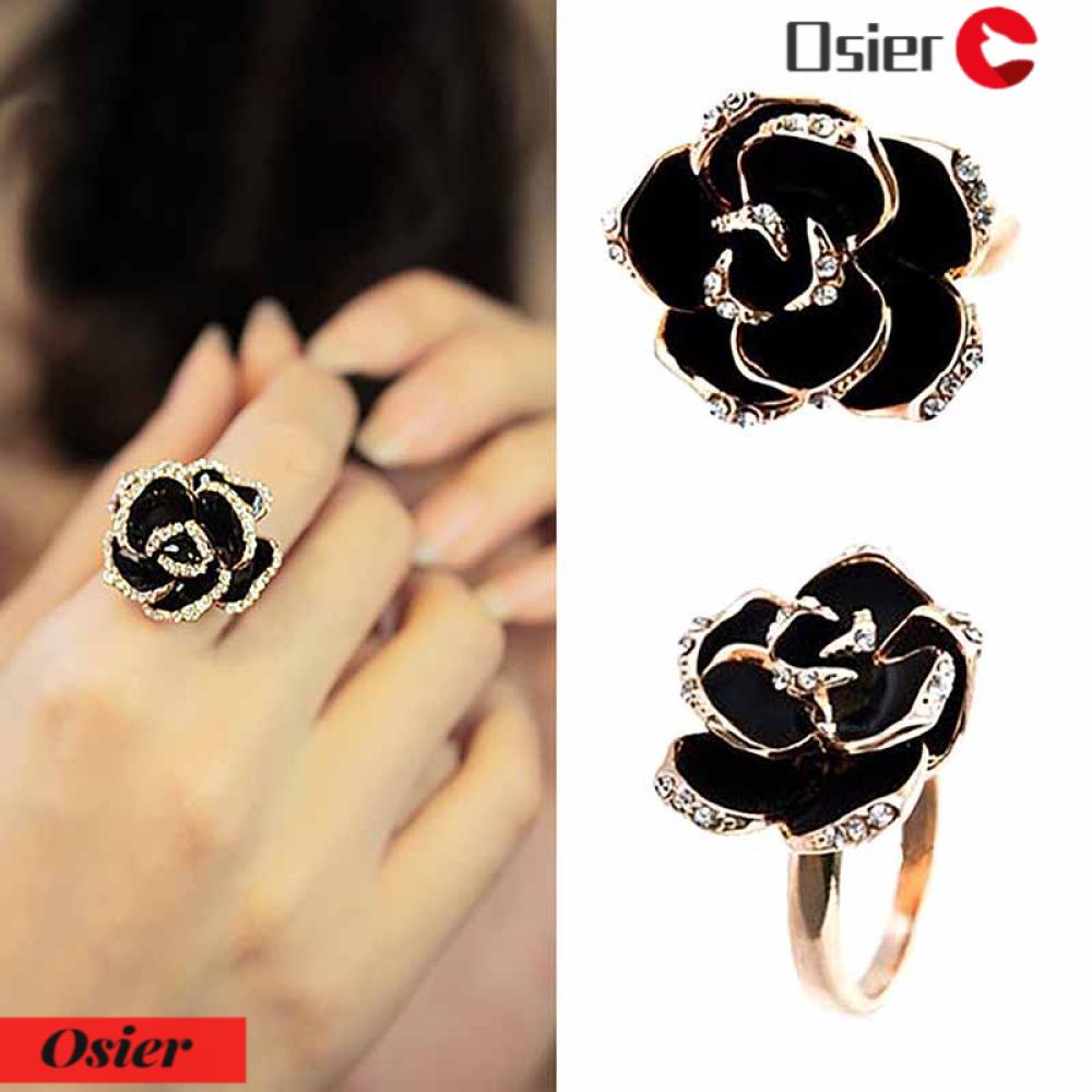 Nhẫn Hình Hoa Hồng OSIER1 Thời Trang Cho Nữ|Dụng Cụ Điều Chỉnh Tùy Ý Tiện Dụng