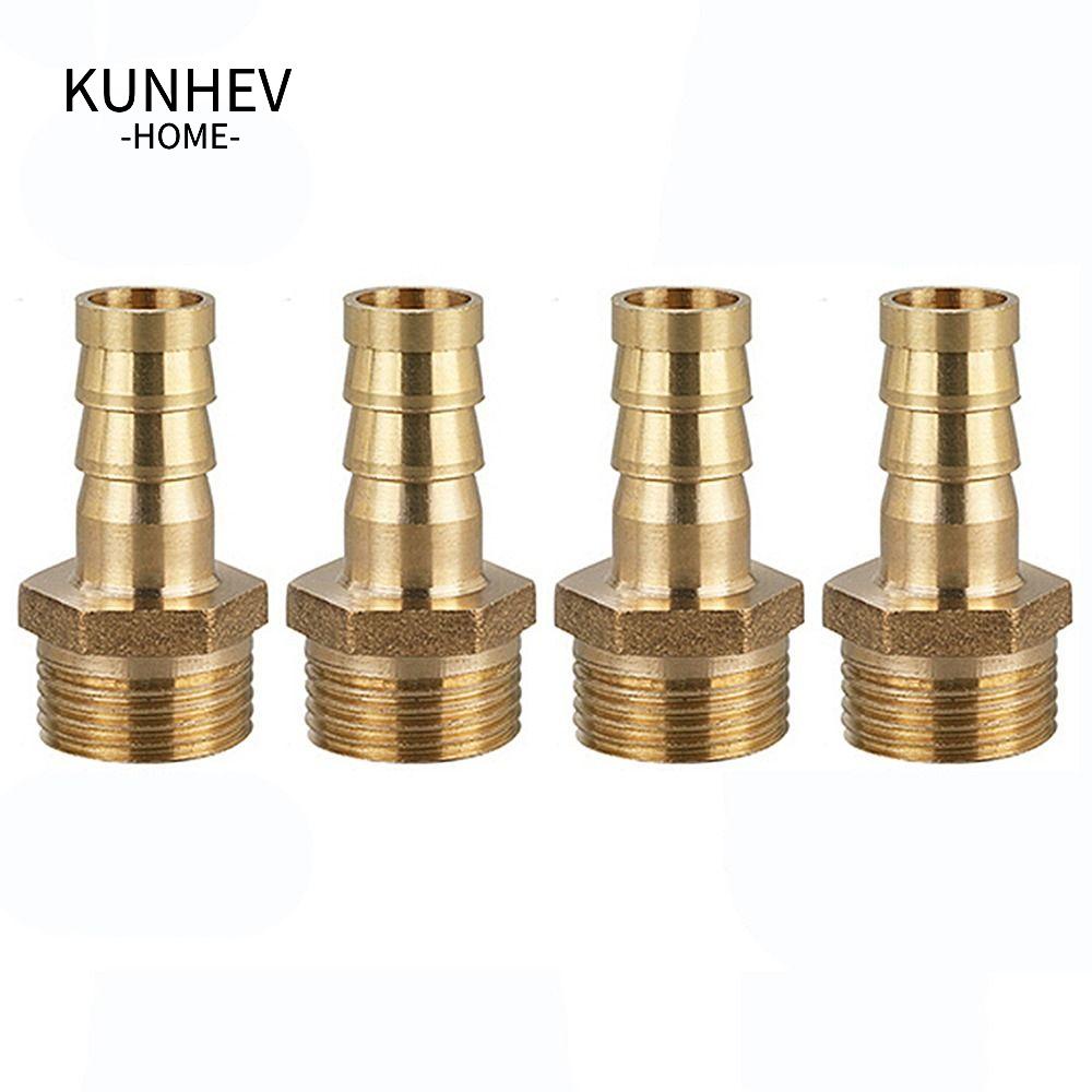 KUNHEV Set 4 Đầu Nối Ống Cao Su Nhỏ Chữ M Bằng Đồng Thau