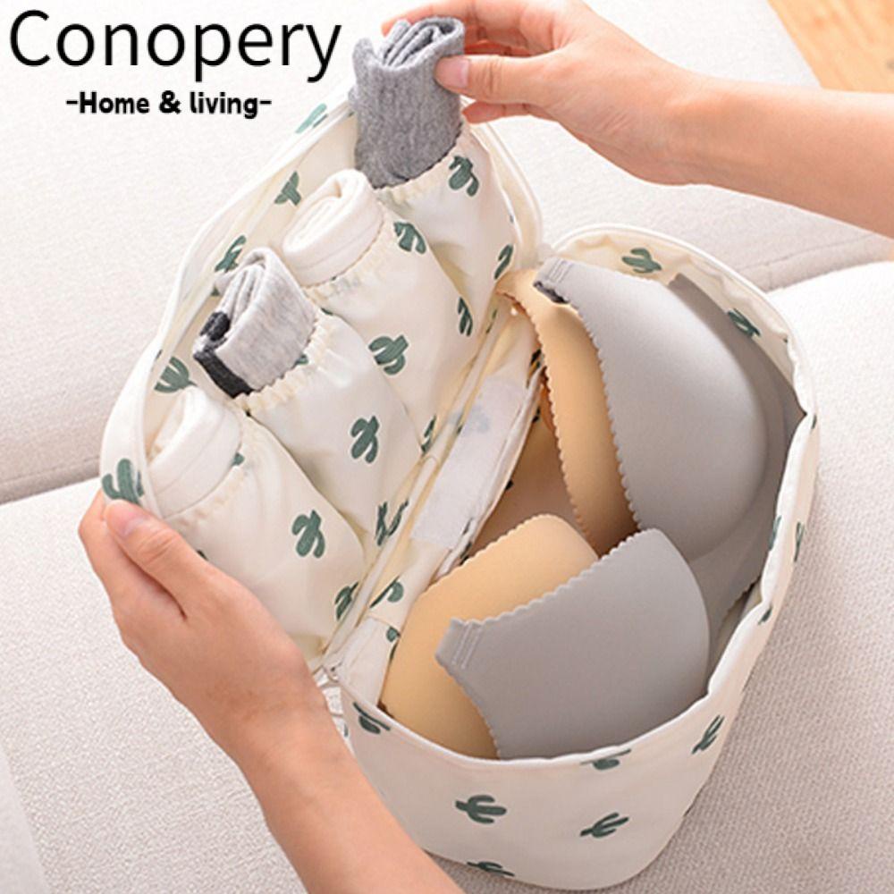 CONOPERY Hộp Đựng Áo Ngực Chia Ngăn Tiện Dụng