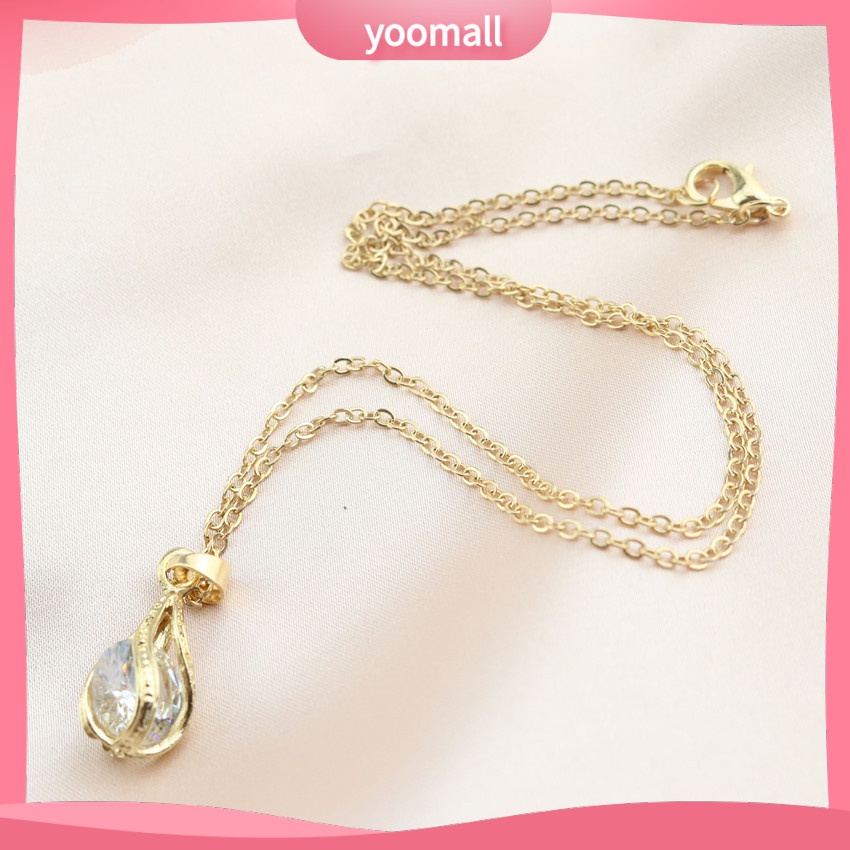 Bộ Vòng cổ + Bông Tai Hình Xoắn Ốc Đính Đá zircon Thời Trang