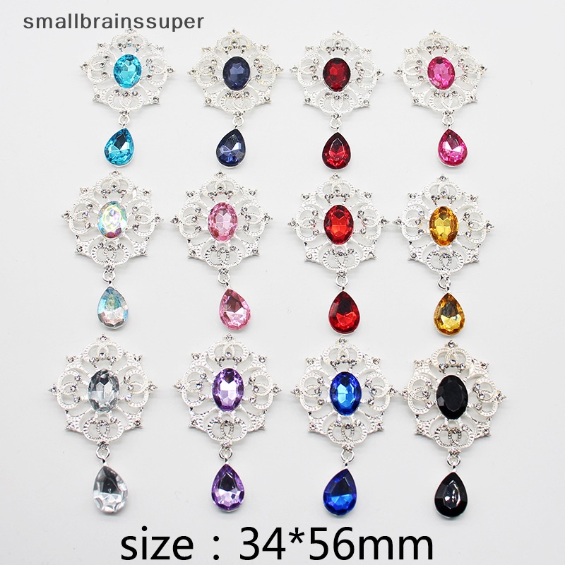 Mặt Dây Chuyền Nhỏ Bằng Hợp Kim Bạc 34 * 56mm Dùng Làm Phụ Kiện Trang Trí Tóc DIY SBS