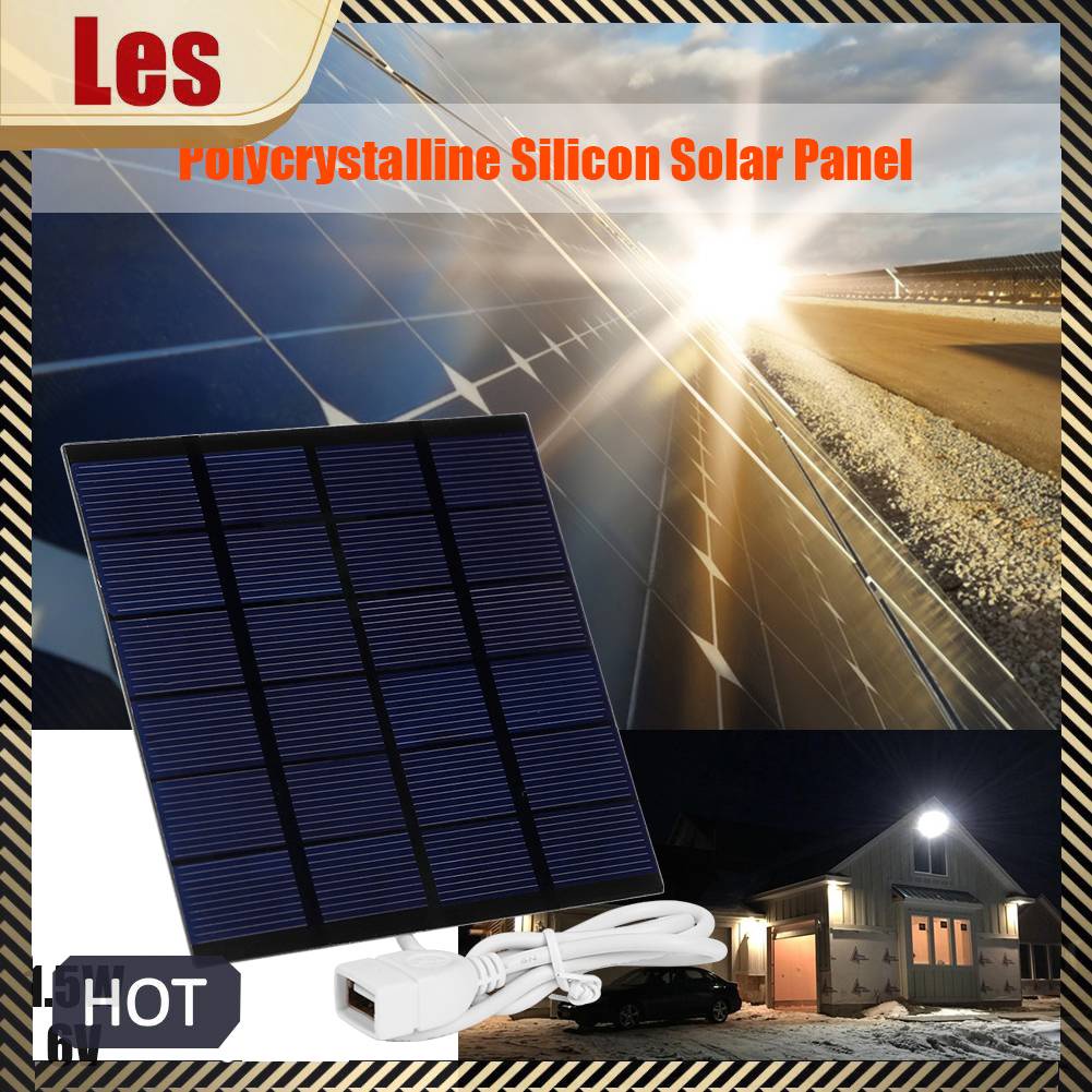 Tấm Sạc Năng Lượng Mặt Trời DIY 1.5W 6V USB Bằng Polysilicon Nhỏ Gọn