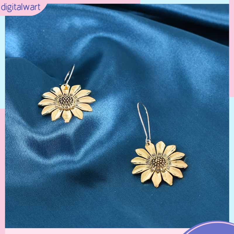 [DG] Bông Tai Hoa Hướng Dương Ba Chiều Phong Cách Bohemian Cổ Điển Mới