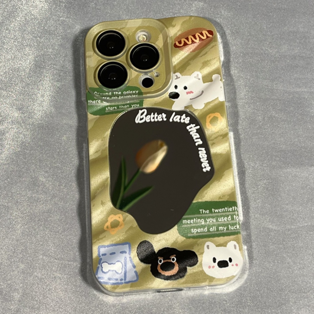 Ốp Điện Thoại TPU Mềm Chống Sốc Tráng Gương Họa Tiết Hoạt Hình Thời Trang Cho IPhone 11 12 13 14 Pro Max