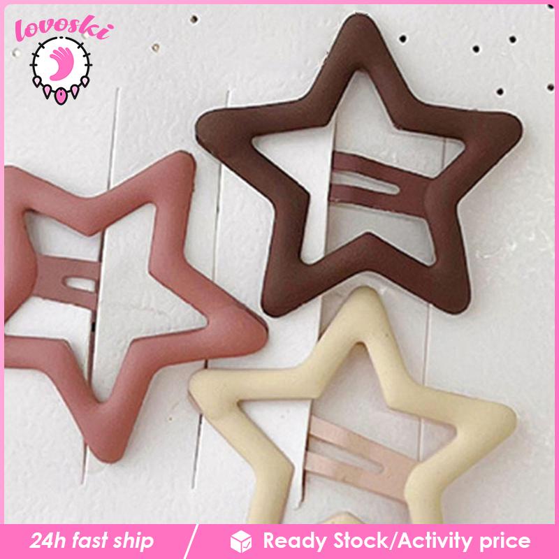 Set 10 Kẹp Tóc Màu Đỏ Phong Cách Anime