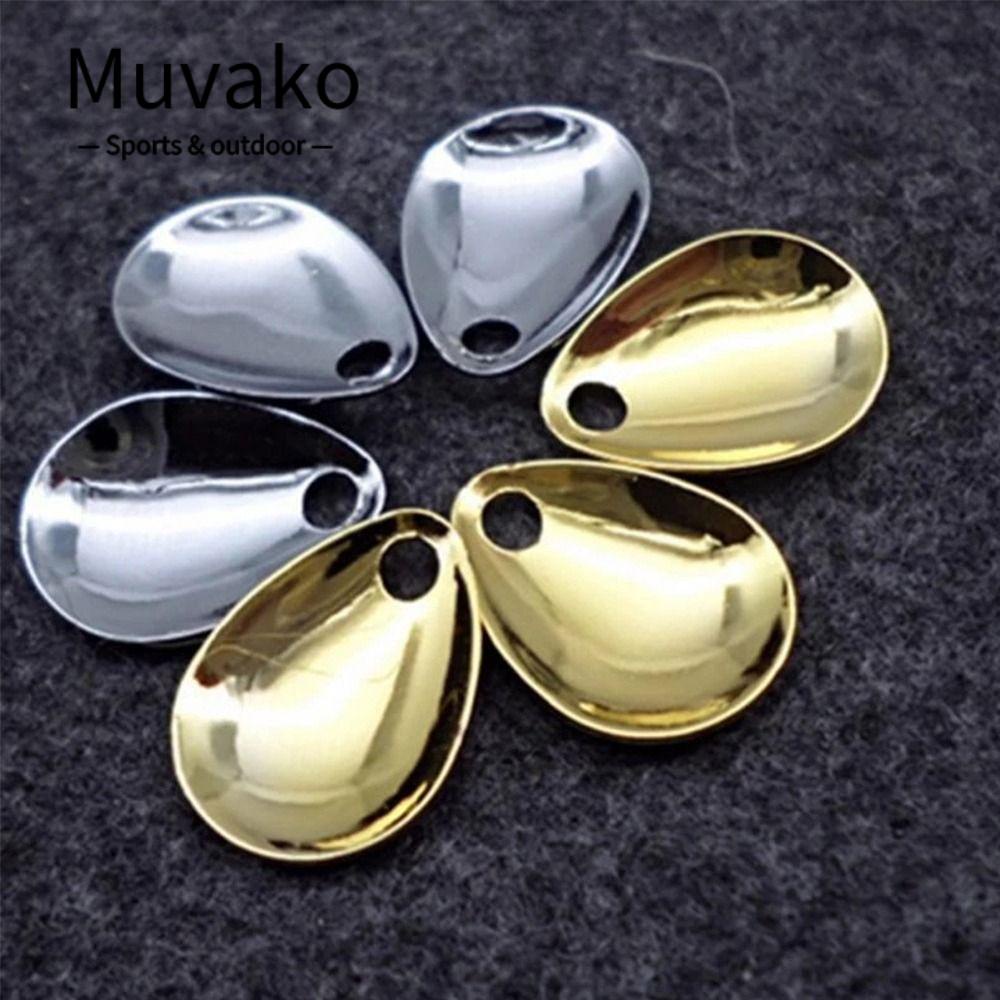 MUVAKO Set 50 Mồi Câu Cá Xoay Bằng Niken Mềm Mại Đính Sequin Lấp Lánh