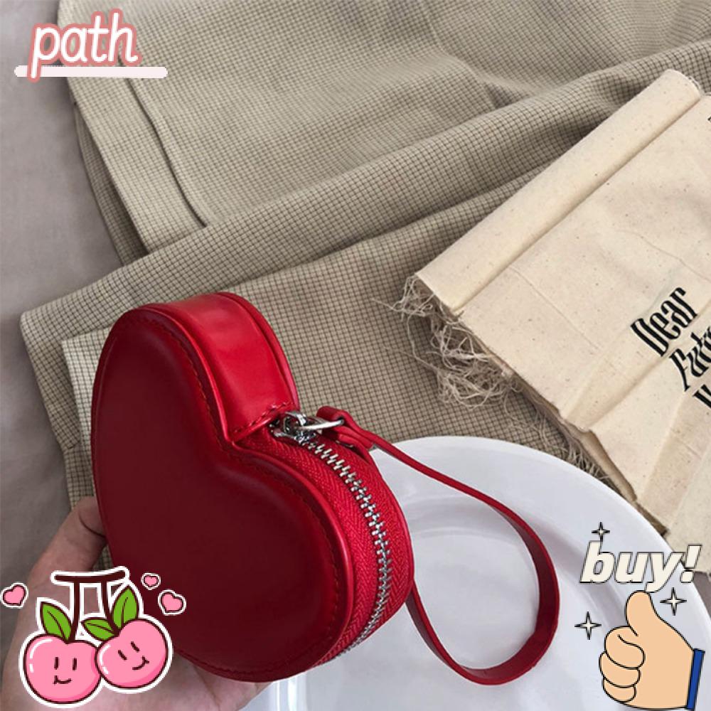 PATH Ví Da PU Đựng Tiền Xu Thiết Kế Xinh Xắn Thời Trang Cho Bạn Gái
