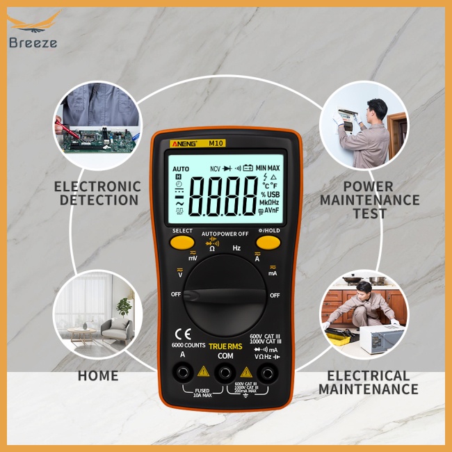 Vạn Năng Kế Kỹ Thuật Số Chuyên Dụng ANENG M10 + LCD 6000