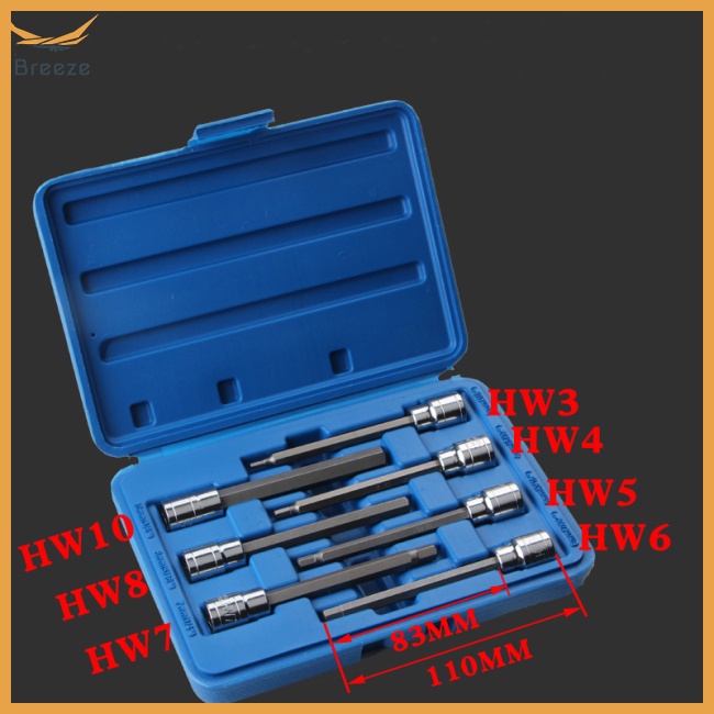 Set 7 Đầu Nối Torx Bit 3 / 8 Inch H3 H4 H5 H6 H7 H8 H10 Chuyên Dụng Sửa Chữa Xe Hơi / Nhà Cửa