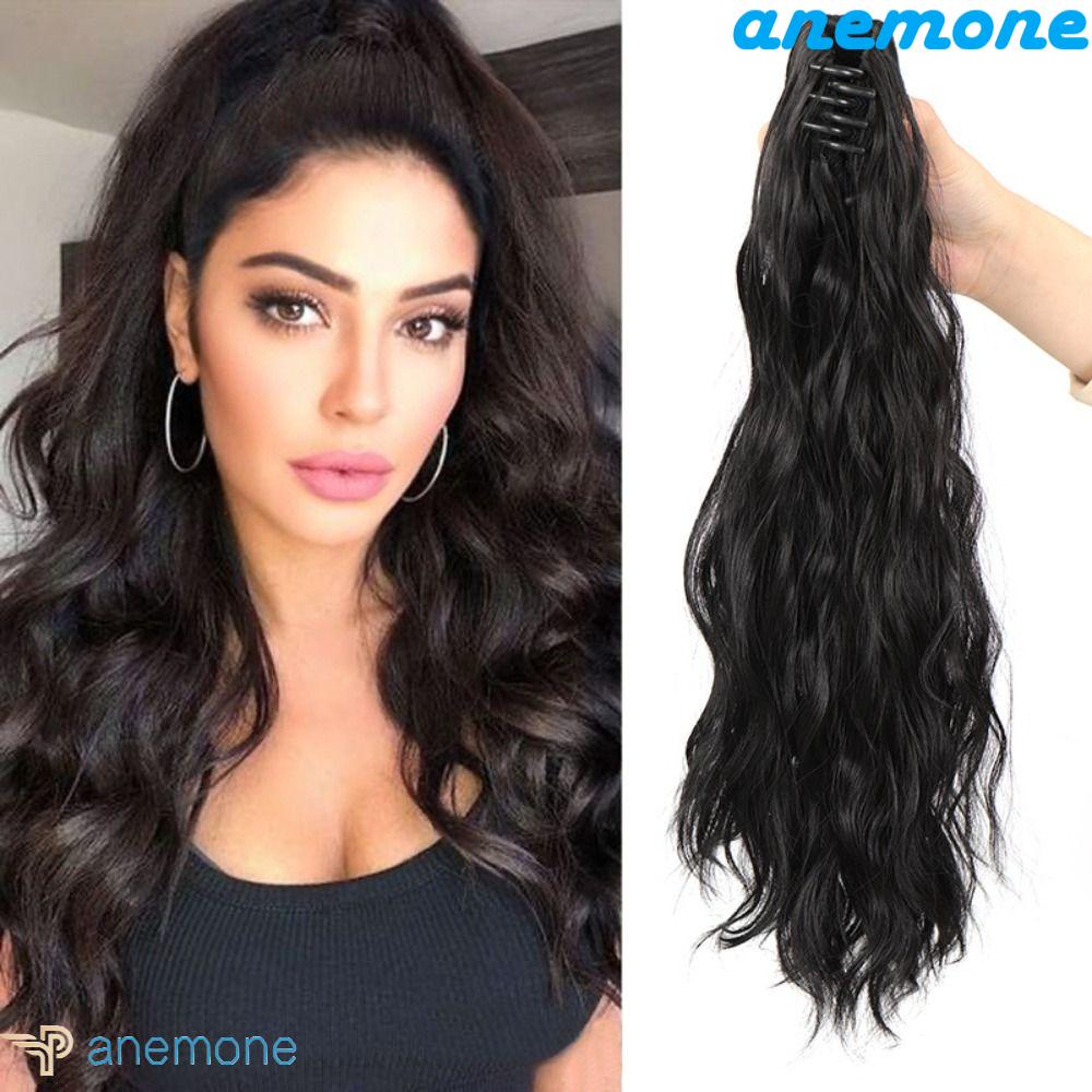 Tóc Đuôi Ngựa Dạng Xoăn Bằng Sợi Tổng Hợp Cách Nhiệt Màu Nâu Dễ Phối Đồ Dành Cho Nữ