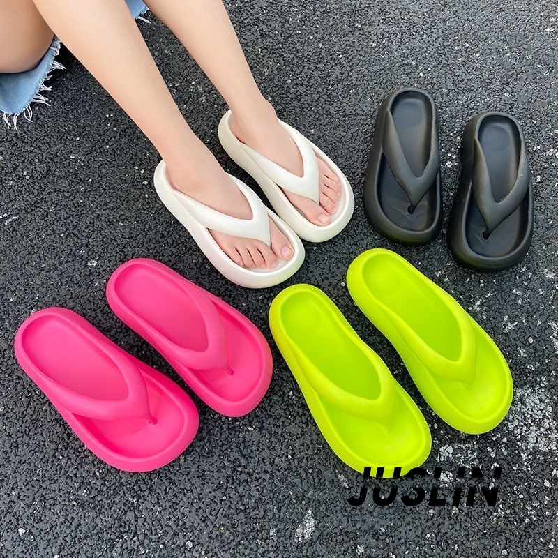 JUSLIN dép dép nữ sandal nữ dép bánh mì nữ dép bánh mì nữ 2023 NEW 062109
