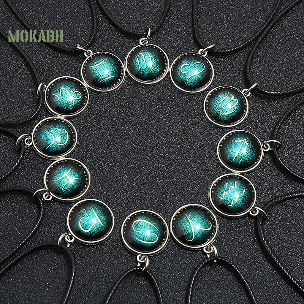 [Mok Abh] Vòng cổ Mặt Hình Ống Nghe Với 12 Chòm Sao Phát Quang Không Gây Dị Ứng Thời Trang