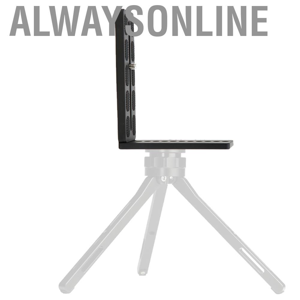 Alwaysonline Aluminium Alloy  Quick Release  L Bracket Vertical Shooting wth 1/4  Screw Holes for SLR Tripod Head