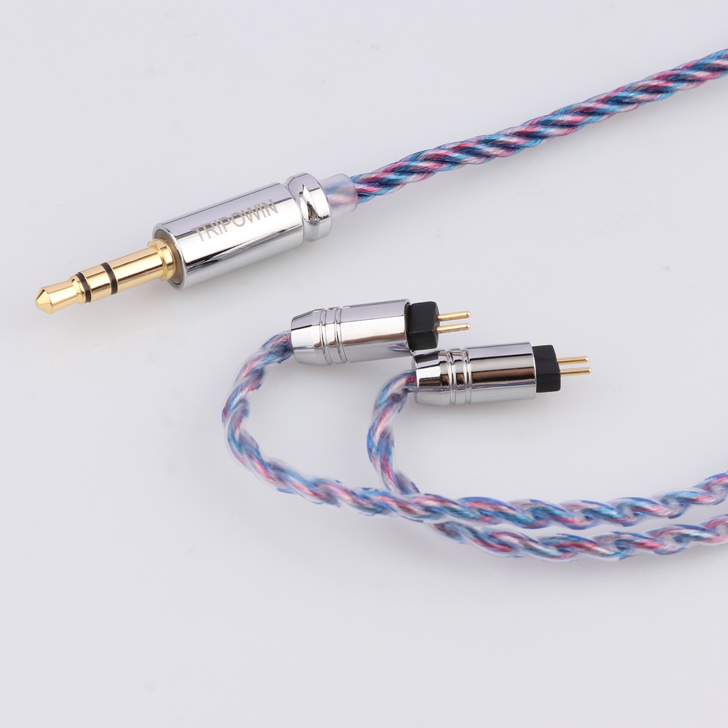 Tripowin Sirene 4 Cores IEM Cable 24AWG OFC Replacement Cable 32 Wires Per Core with PVC Cover for In Ear Monitor Audiophile