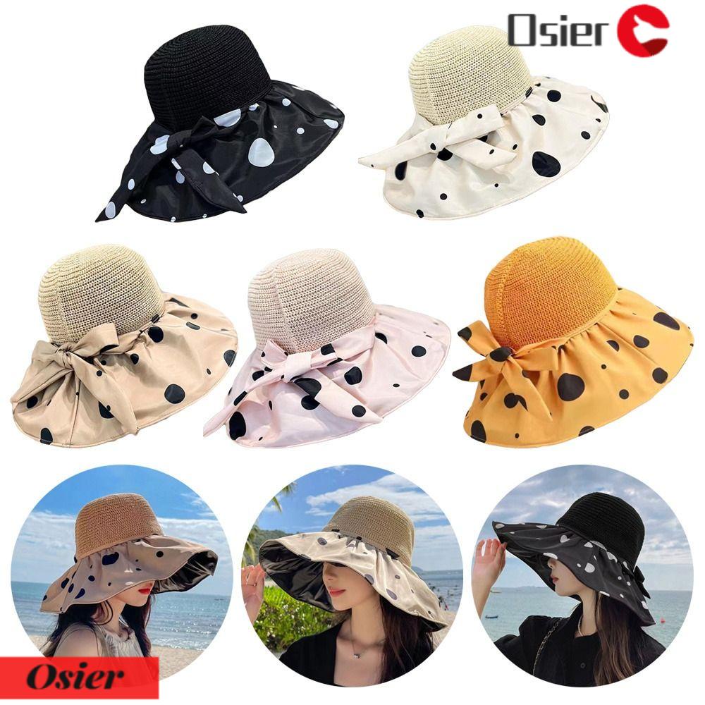 OSIER1 Mũ Lưỡi Trai Nửa Đầu Chống Tia UV Có Thể Gấp Gọn Tiện Dụng Cho Nữ