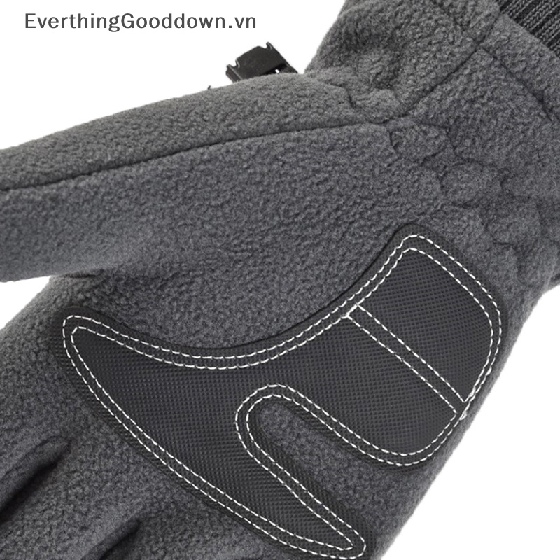 Everthinggooddown Găng Tay Gel Silica Lông Cừu Phân Cực Chống Trượt Lót Nhung Dày Giữ Ấm Mùa Đông Cho Nam Và Nữ vn