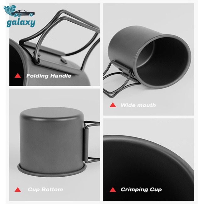Galaxy Cốc Uống Nước 300ml Bằng Nhôm Có Thể Gấp Gọn Tiện Dụng Mang Theo Du Lịch Dã Ngoại