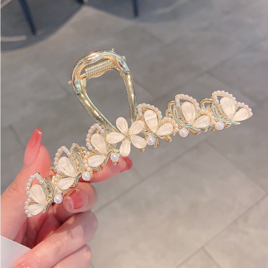 Kẹp Tóc Hình Hoa Đính Đá Phong Cách Hàn Quốc Cho Nữ