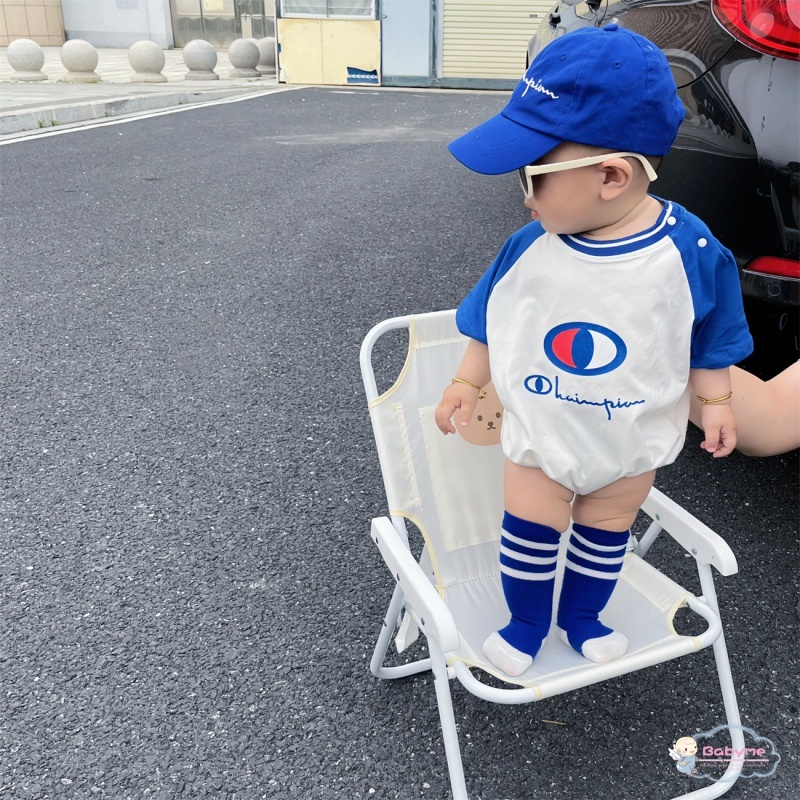 Áo Liền Quần Thể Thao Phong Cách Khối Màu Dễ Thương Dành Cho Bé Trai Gái