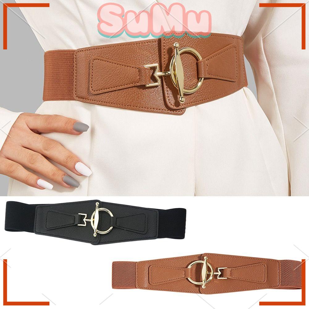 SUMU Thắt Lưng Co Giãn Khóa Kim Loại Dành Cho Nữ