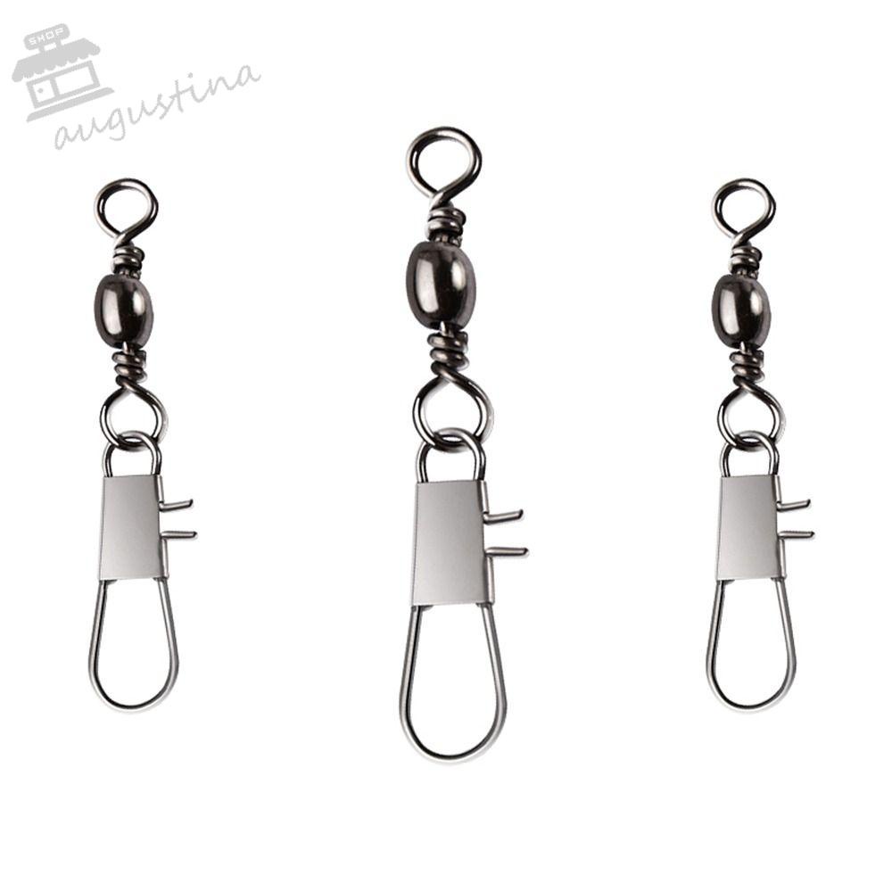 AUGUSTINA Set 100 Khuyên Nối Câu Cá Bằng Thép Không Gỉ