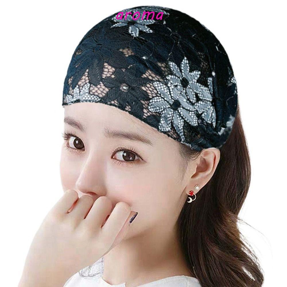 AROMA Băng Đô Ren Hoa Bản Rộng Thời Trang Dành Cho Nữ