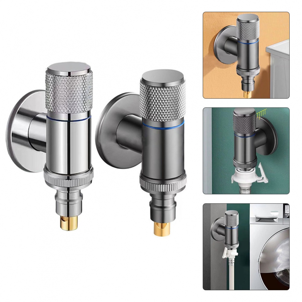 Van Chặn Nước Bằng Thép Không Gỉ G1 / 2,G3 / 4 Góc Màu Đen