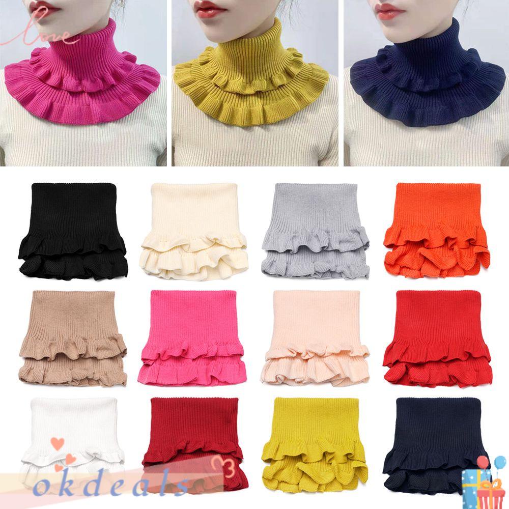 OKDEALS Cổ Áo Giả Dệt Kim Ấm Áp Xinh Xắn Cho Nữ