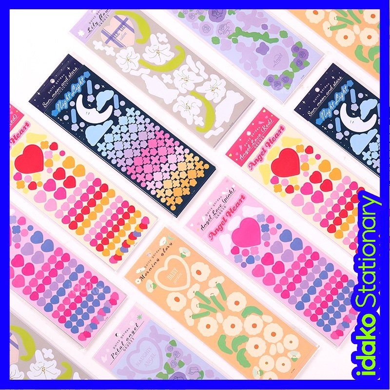 Hình Dán Thẻ Goo Cánh Hoa Mặt Trăng Ngôi Sao Lấp Lánh GK0028