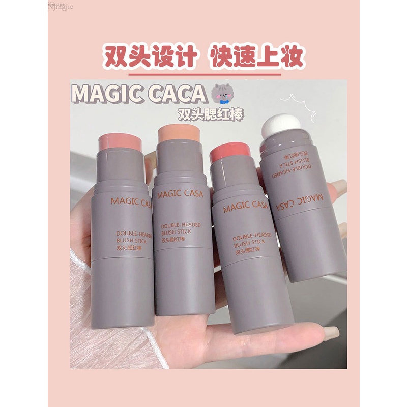 Kem má hồng đơn sắc MAGIC CASA hai đầu có đầu tán bền màu lâu trôi