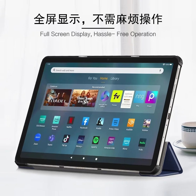 Bao Da PU Máy Tính Bảng Kiêm Giá Đỡ Bảo Vệ Cho Amazon Kindle fire max 11  / Kindle fire max 11 11.0 inch