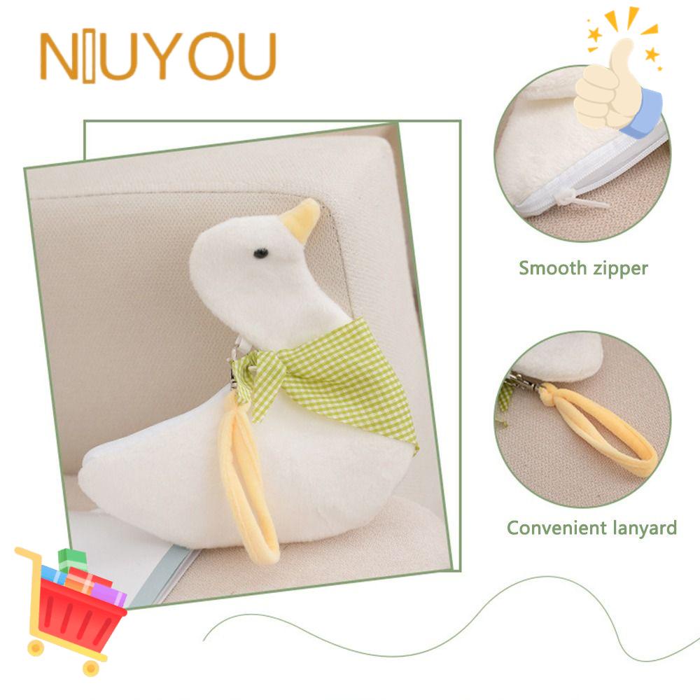 NIUYOU Túi Đựng Tiền Xu Có Khóa Kéo Họa Tiết Hoạt Hình Đáng Yêu