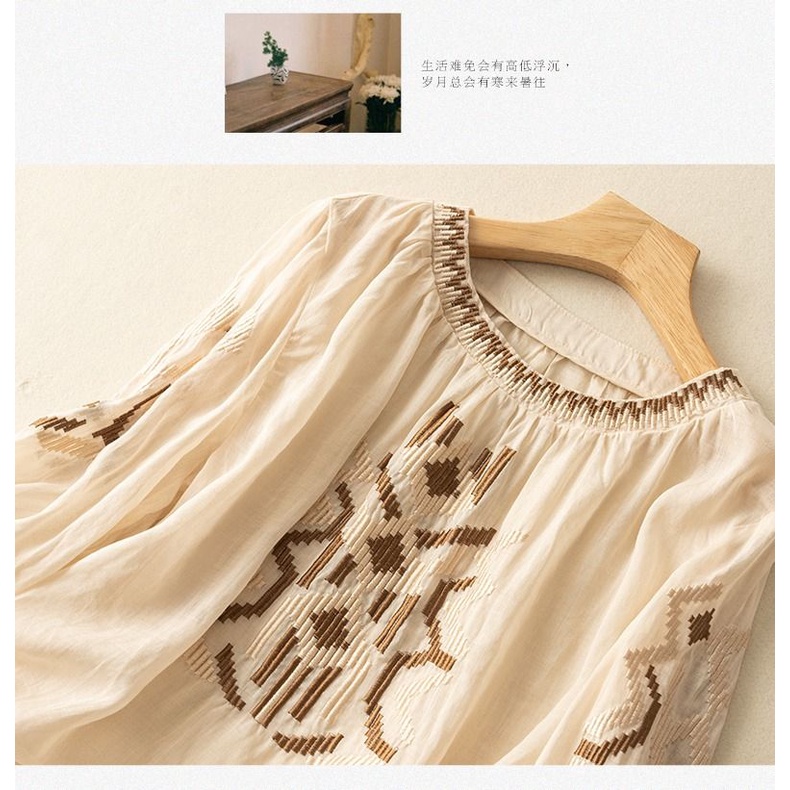 Áo Sơ Mi Cotton Lanh Dáng Rộng Thời Trang Mùa Hè Phong Cách Hàn Quốc Dành Cho Nữ