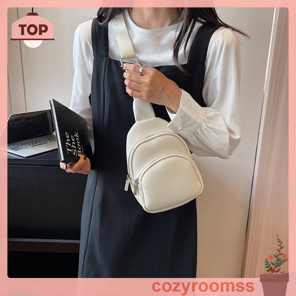 Túi Đeo Chéo Ngực Bằng Da PU Mềm Thời Trang Cho Nữ