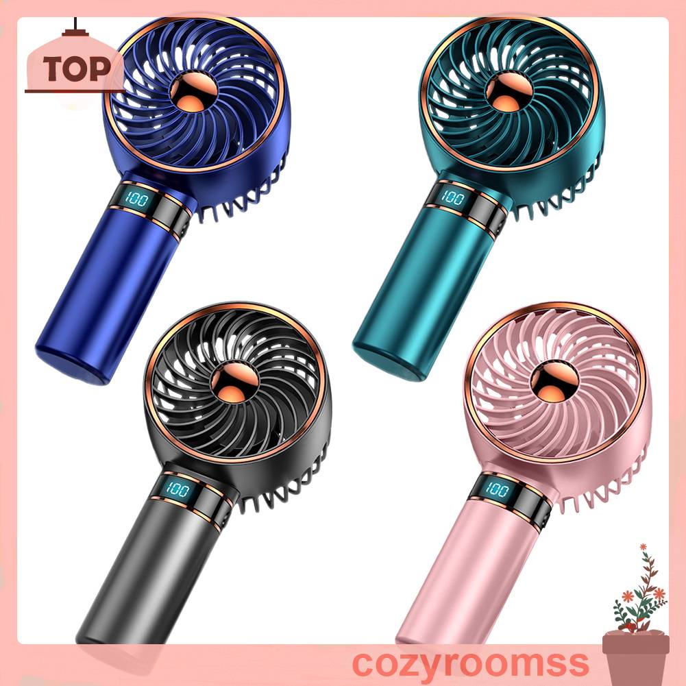 Quạt Mini Cầm Tay Màn Hình Kỹ Thuật Số Để Bàn Cho Học Sinh