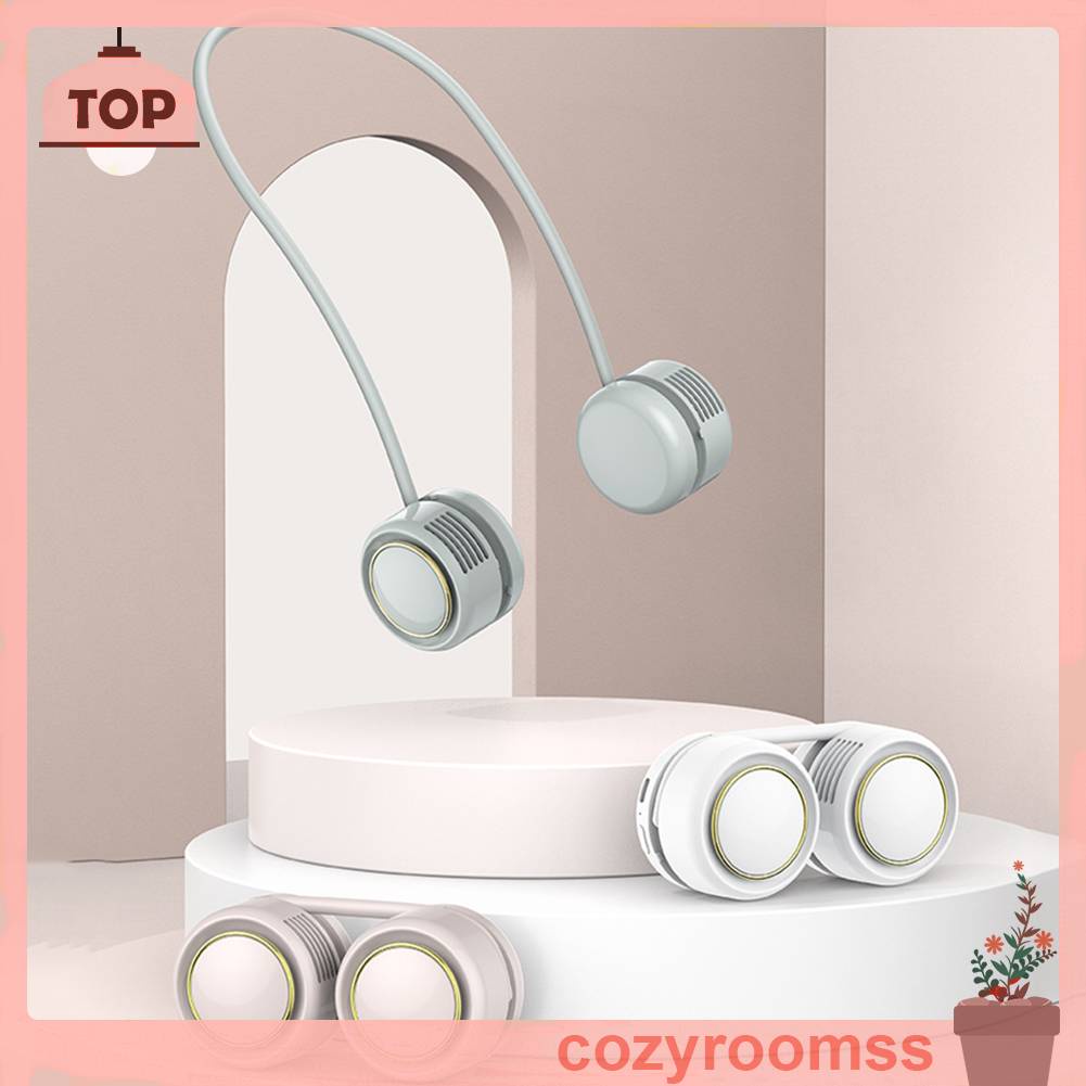 Quạt Làm Mát Đeo Cổ 3 Tốc Độ 1600mAh Có Thể Gấp Gọn Tiện Dụng Cho Gia Đình / Văn