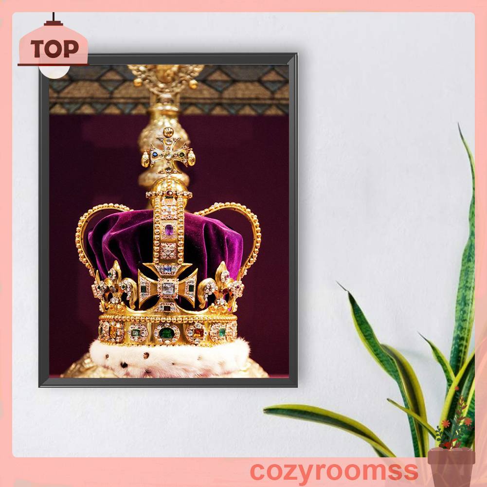 Tranh Đính Đá Kim Cương Toàn Bộ 5D DIY Hình Vương Miện