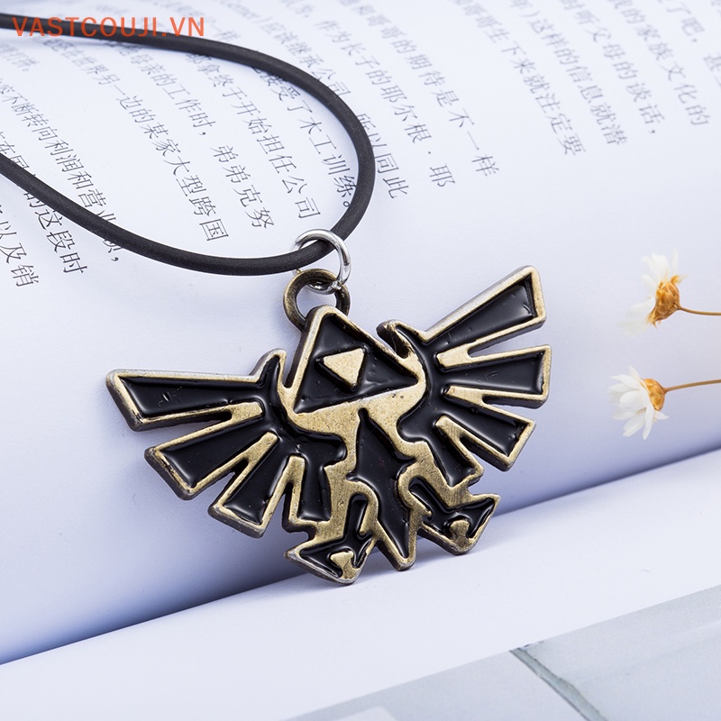 Vòng Cổ Choker Dây Da Mặt Biểu Tượng Zeldas Thời Trang Vintage Cho Nam Và Nữ