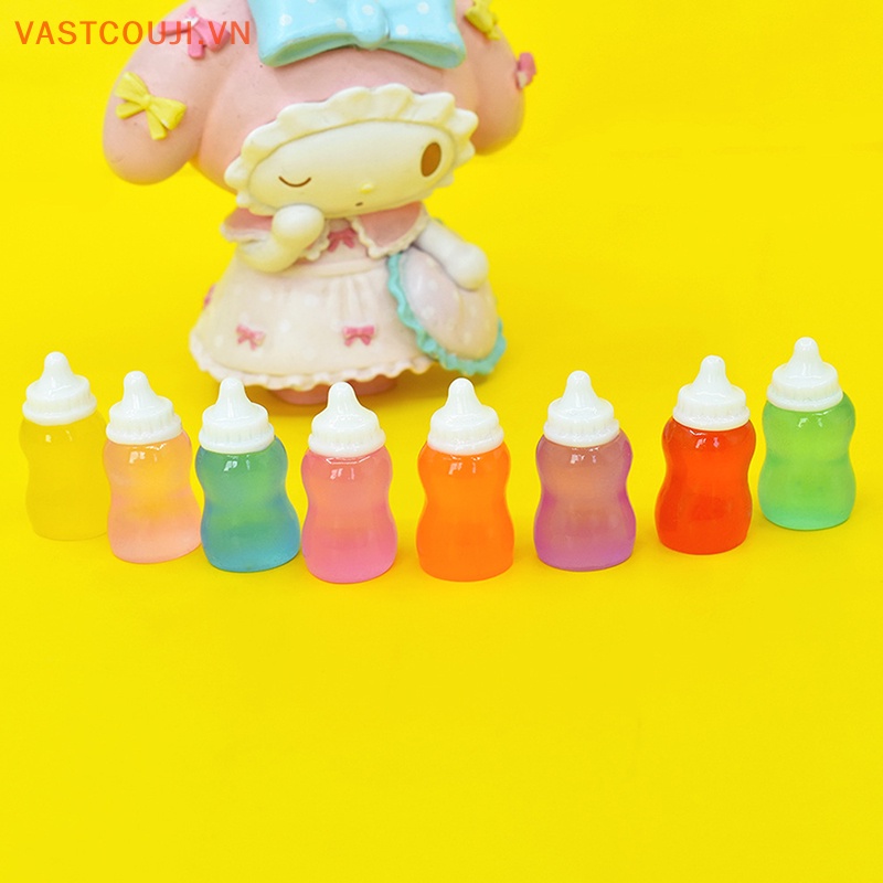 Set 10 Bình Sữa Em Bé Trang Trí Nhà Búp Bê Phát Sáng Trong Tối