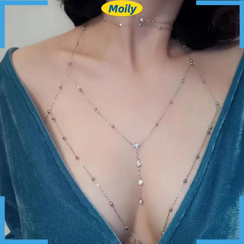 Vòng cổ Toàn Thân + Vòng cổ Nhiều Lớp Bằng Kim Loại Gợi Cảm Cho Nữ