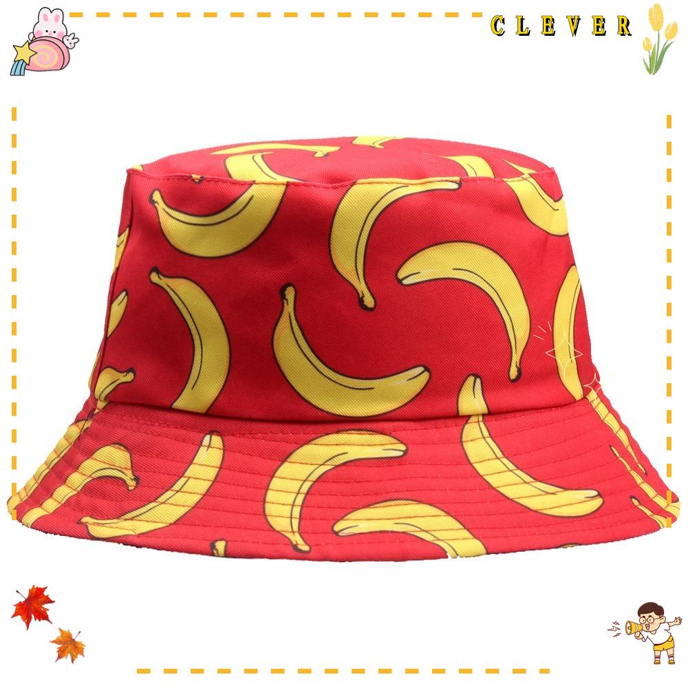 Nón Tai Bèo Hai Mặt Bằng Tre Chống Nắng In Họa Tiết Trái Cây Kích Thước Lớn Cho Unisex