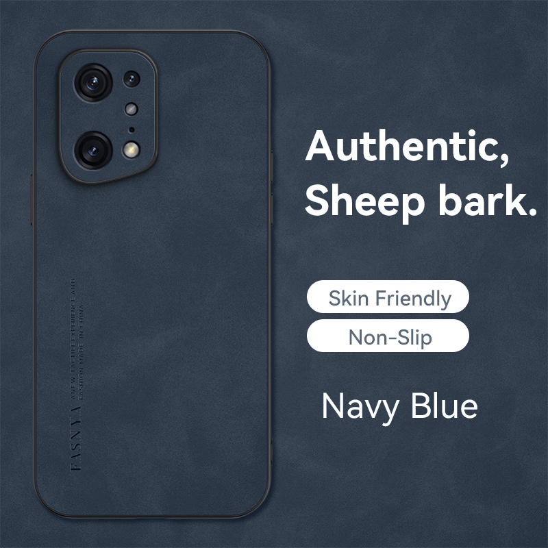 Ốp Điện Thoại Da Cừu Màu Trơn Chống Rơi Cho Oppo Find X5 Pro case X5 X3 X2 Pro K9 K9X K10 Pro 5G