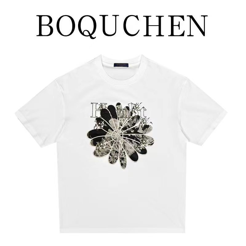 Set Áo Thun Tay Ngắn Và Quần Short In Họa Tiết BOQUCHEN2023 Phong Cách Đường Phố Thời Trang Mùa Hè Cho Nam