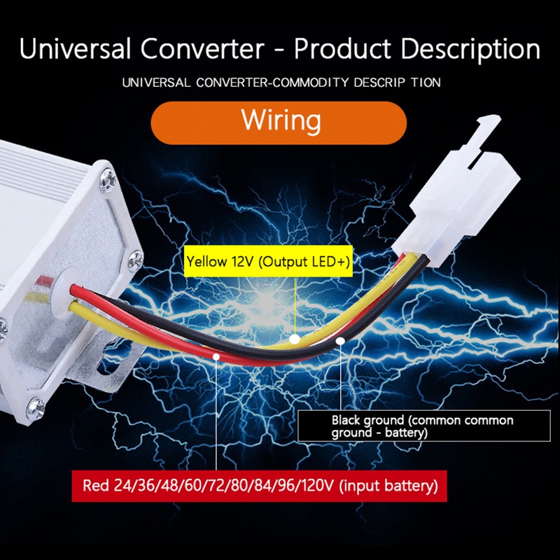 Thiết Bị Chuyển Đổi Nguồn Điện DC 36 / 48 / 60 / 72 / 96V Sang 12V 10 / 20A