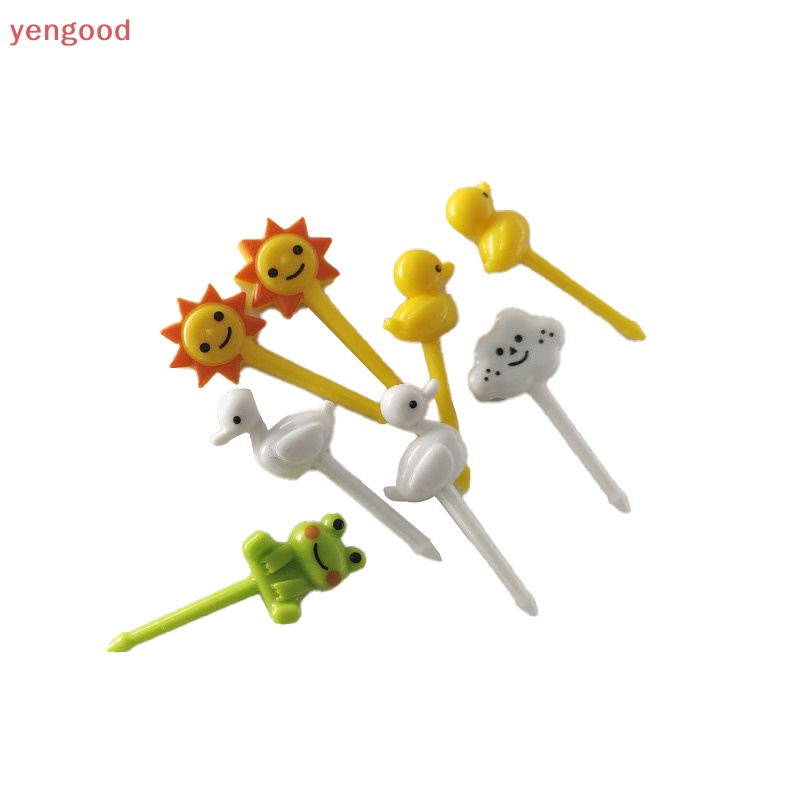 Set 8 Món Phụ Kiện Trang Trí Hộp Cơm Trưa Kiểu Hoạt Hình Dễ Thương Cho Bé